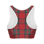 Stewart Tartan Scottish Pattern Print Women's Sports Bra