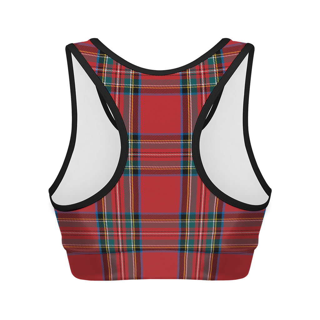 Stewart Tartan Scottish Pattern Print Women's Sports Bra