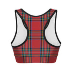 Stewart Tartan Scottish Pattern Print Women's Sports Bra