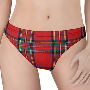 Stewart Tartan Scottish Pattern Print Women's Thong