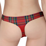 Stewart Tartan Scottish Pattern Print Women's Thong