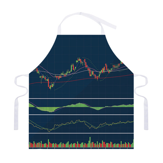 Stock Candlestick And Indicators Print Adjustable Apron