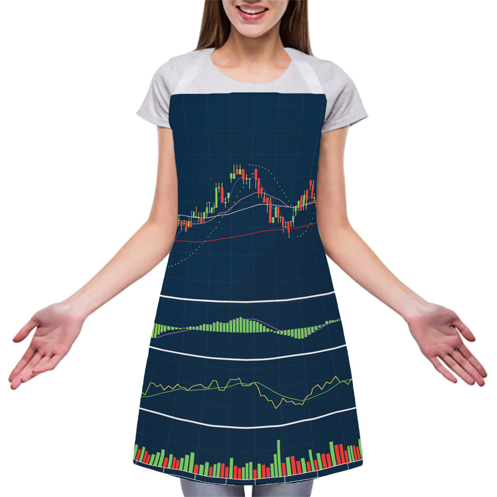 Stock Candlestick And Indicators Print Adjustable Apron