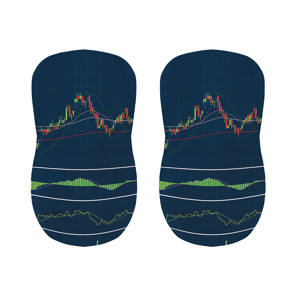 Stock Candlestick And Indicators Print Bar Stool Covers