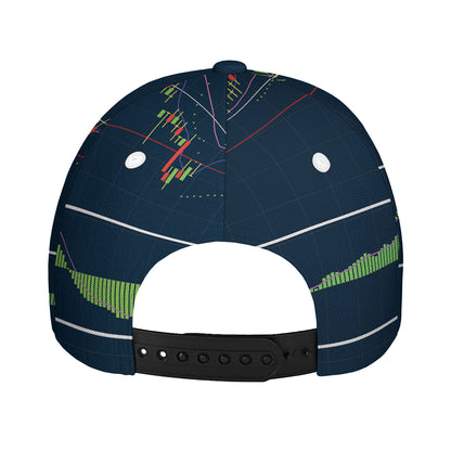 Stock Candlestick And Indicators Print Baseball Cap