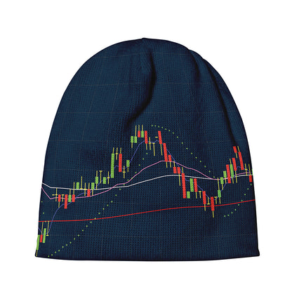 Stock Candlestick And Indicators Print Beanie