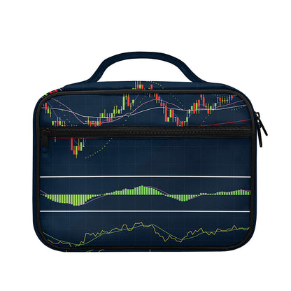Stock Candlestick And Indicators Print Briefcase Bible Bag