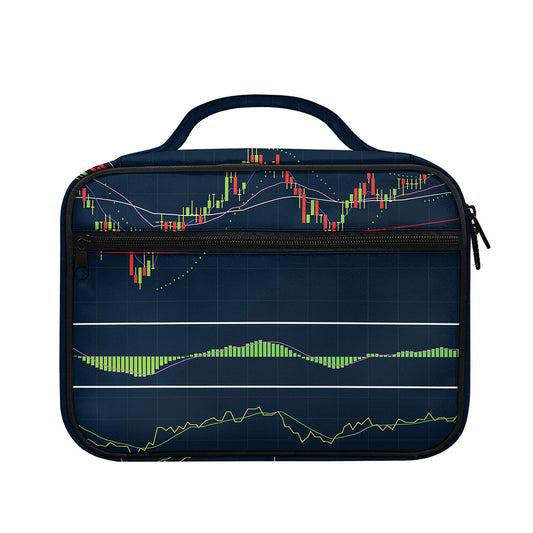 Stock Candlestick And Indicators Print Briefcase Bible Bag