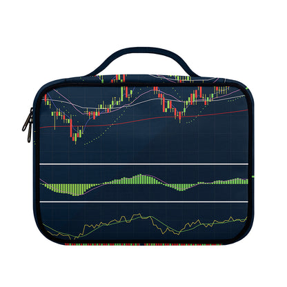 Stock Candlestick And Indicators Print Briefcase Bible Bag