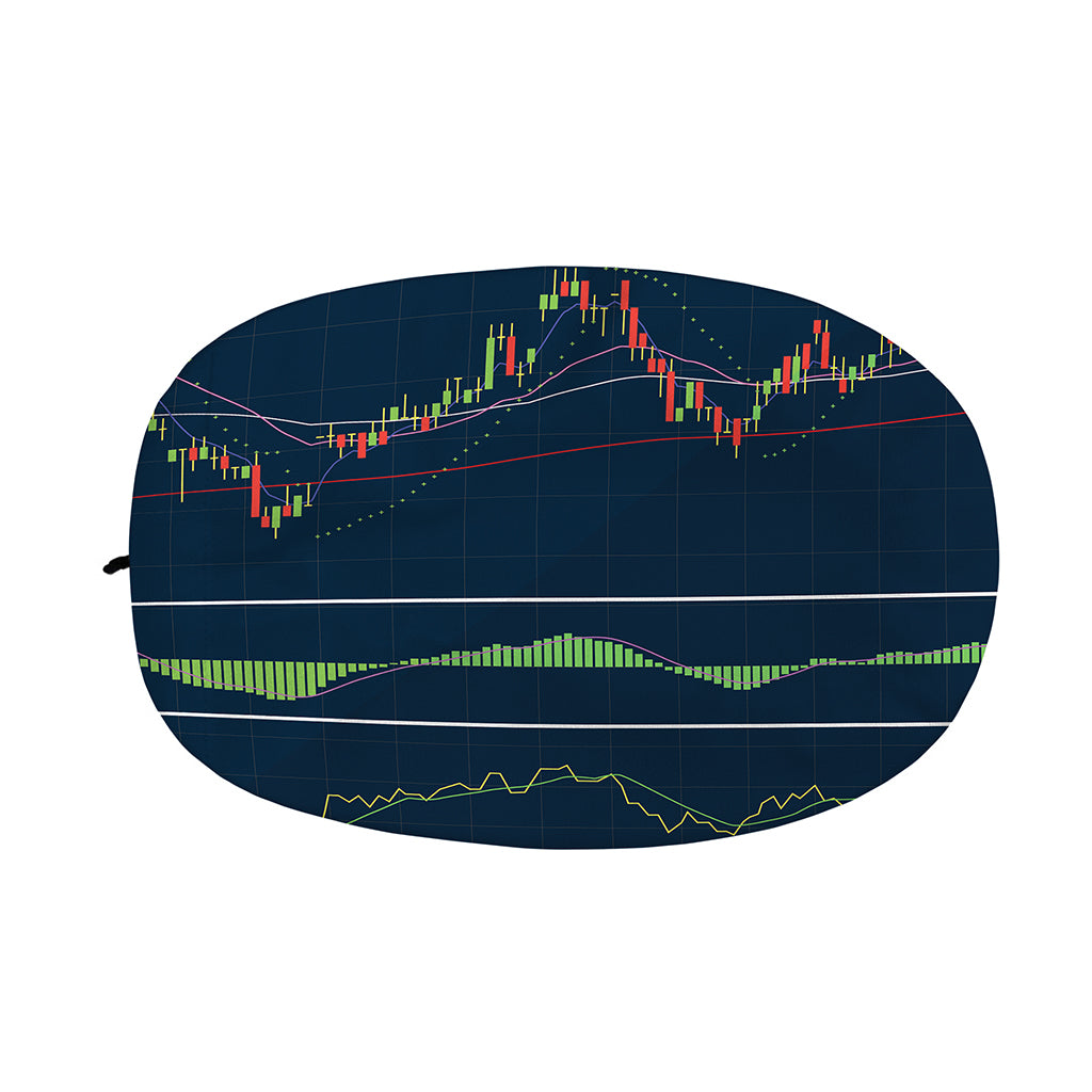 Stock Candlestick And Indicators Print Car Side Mirror Covers