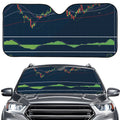 Stock Candlestick And Indicators Print Car Windshield Sun Shade