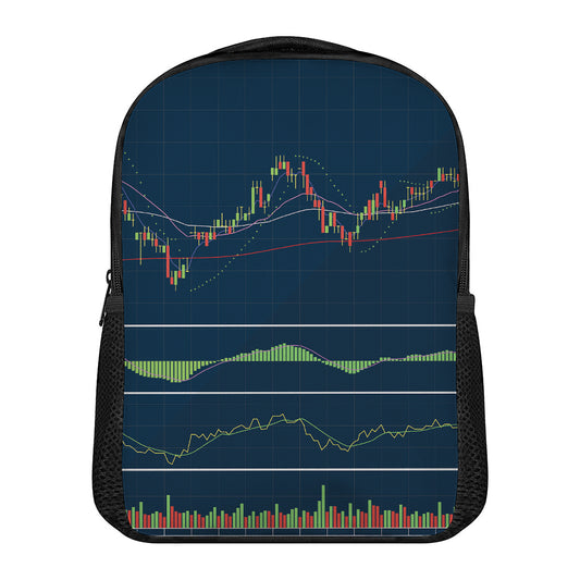 Stock Candlestick And Indicators Print Casual Backpack