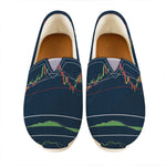 Stock Candlestick And Indicators Print Casual Shoes