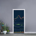 Stock Candlestick And Indicators Print Door Sticker