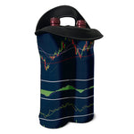 Stock Candlestick And Indicators Print Double Neoprene Wine Tote