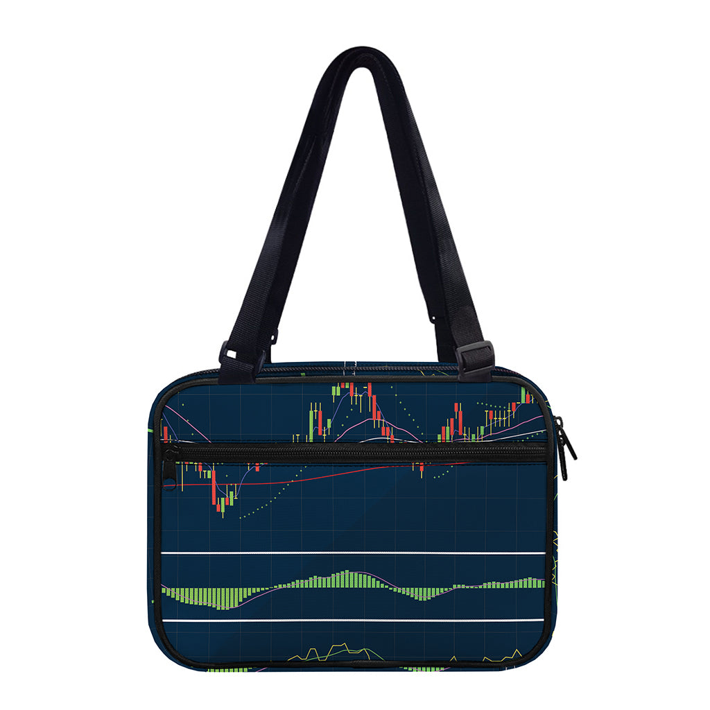 Stock Candlestick And Indicators Print Double Strap Bible Bag