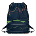 Stock Candlestick And Indicators Print Drawstring Backpack