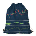 Stock Candlestick And Indicators Print Drawstring Bag