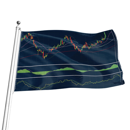 Stock Candlestick And Indicators Print Flag
