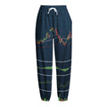 Stock Candlestick And Indicators Print Fleece Lined Knit Pants