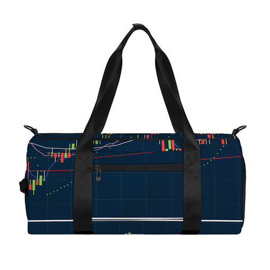 Stock Candlestick And Indicators Print Gym Bag