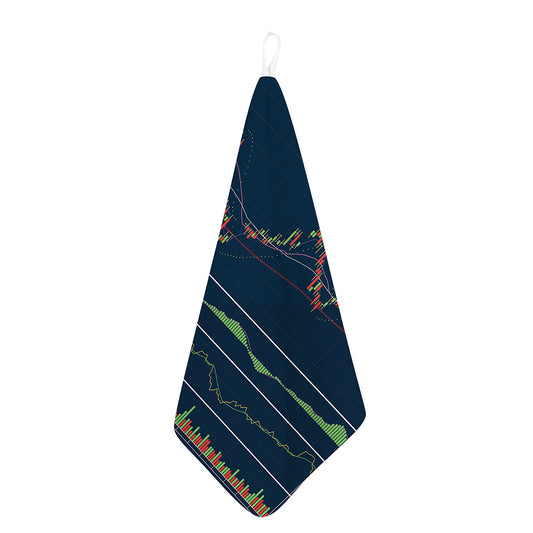Stock Candlestick And Indicators Print Hand Towel