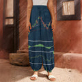 Stock Candlestick And Indicators Print Harem Pants