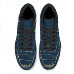 Stock Candlestick And Indicators Print High Top Leather Sneakers