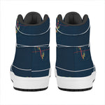 Stock Candlestick And Indicators Print High Top Leather Sneakers