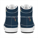 Stock Candlestick And Indicators Print High Top Leather Sneakers