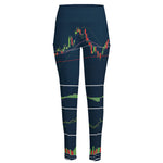 Stock Candlestick And Indicators Print High-Waisted Pocket Leggings
