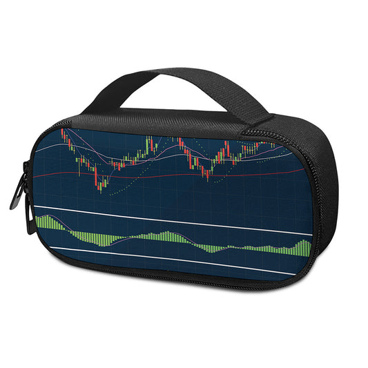 Stock Candlestick And Indicators Print Insulin Cooler Travel Case
