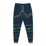Stock Candlestick And Indicators Print Jogger Pants