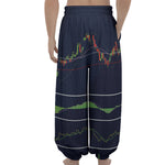 Stock Candlestick And Indicators Print Lantern Pants