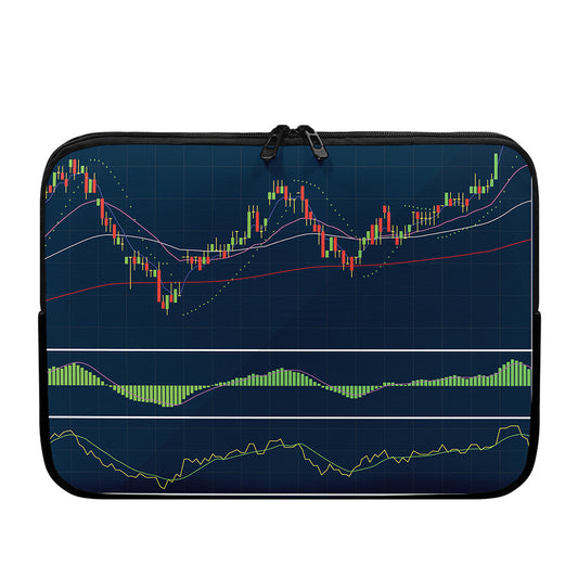 Stock Candlestick And Indicators Print Laptop Sleeve