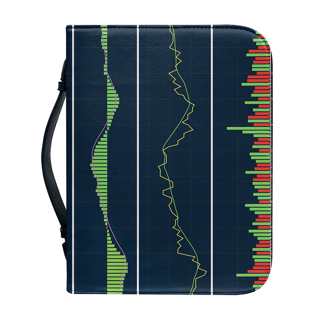 Stock Candlestick And Indicators Print Leather Bible Cover