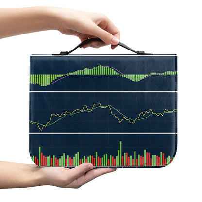 Stock Candlestick And Indicators Print Leather Bible Cover