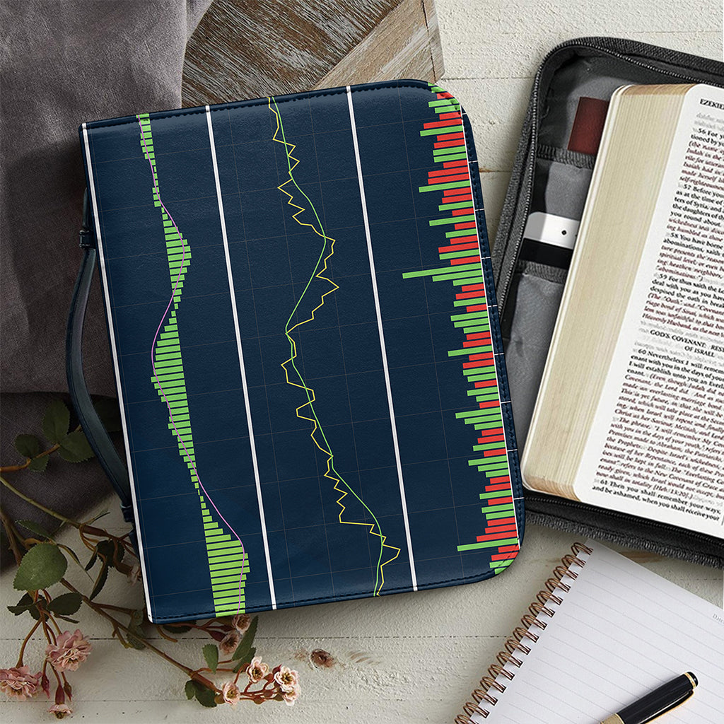 Stock Candlestick And Indicators Print Leather Bible Cover