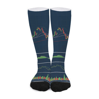Stock Candlestick And Indicators Print Long Socks