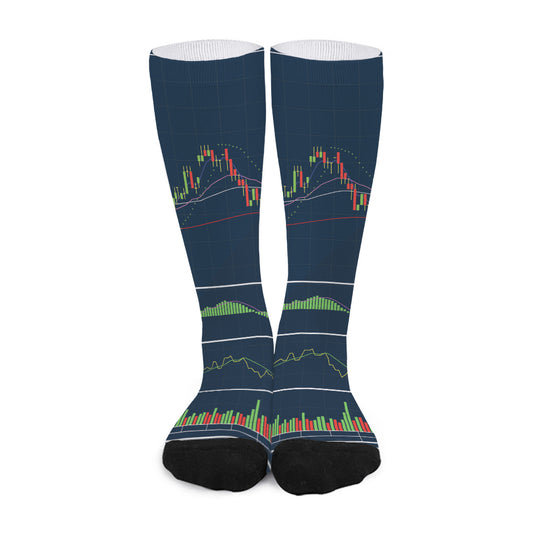 Stock Candlestick And Indicators Print Long Socks