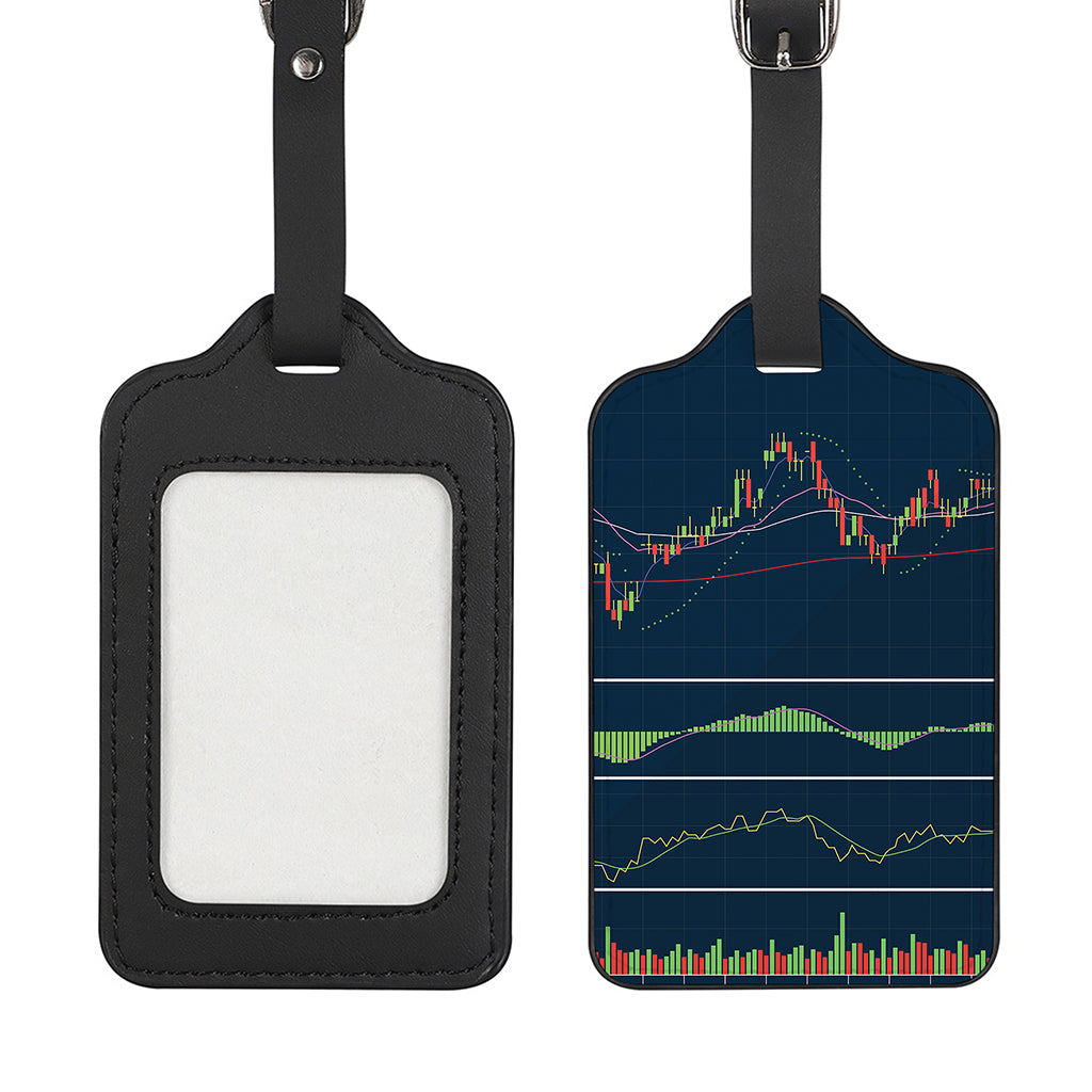 Stock Candlestick And Indicators Print Luggage Tag