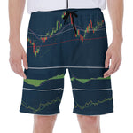 Stock Candlestick And Indicators Print Men's Beach Shorts