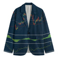 Stock Candlestick And Indicators Print Men's Blazer
