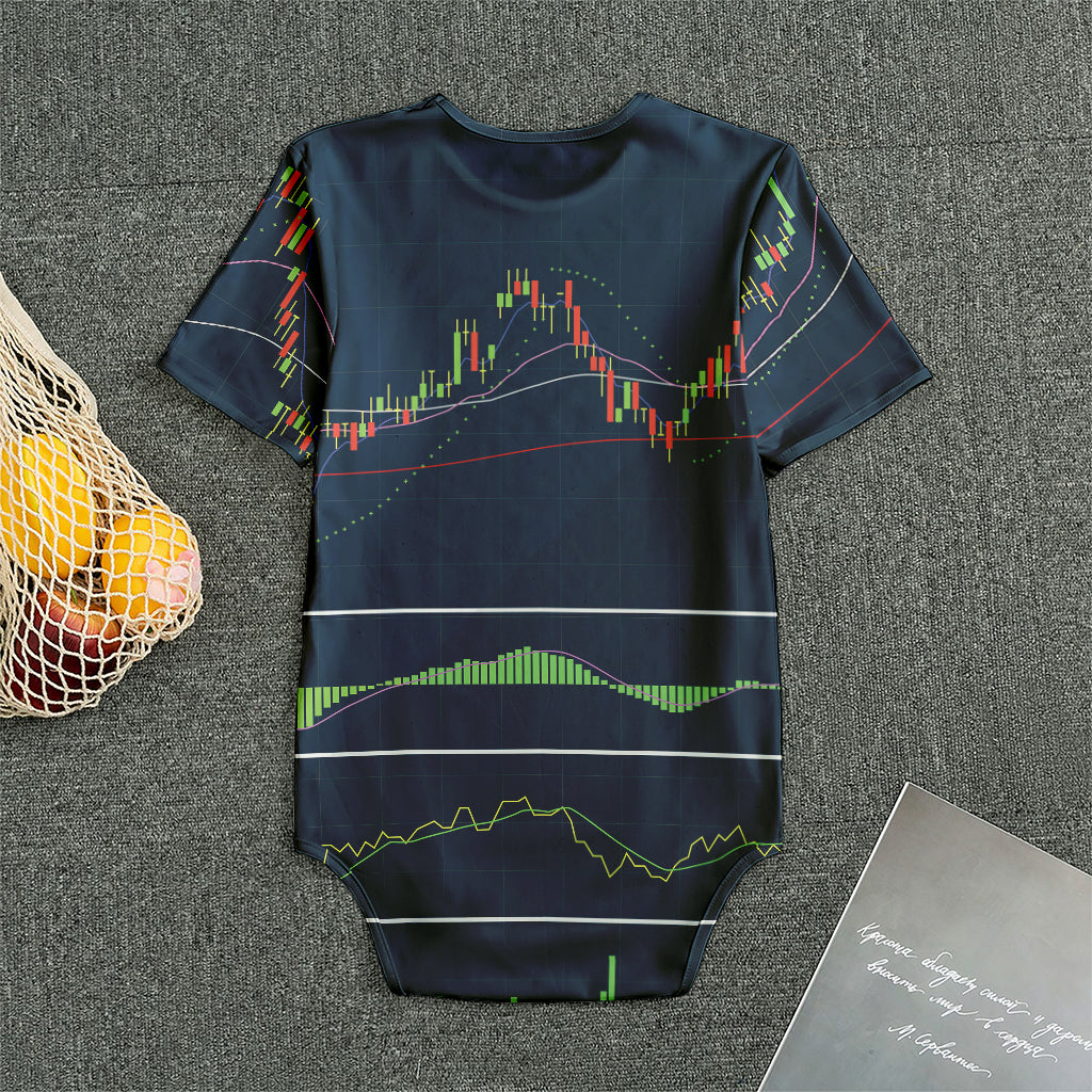 Stock Candlestick And Indicators Print Men's Bodysuit