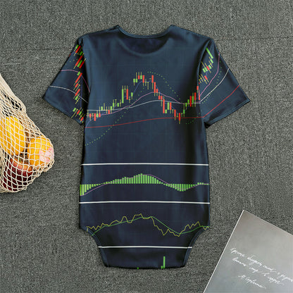 Stock Candlestick And Indicators Print Men's Bodysuit