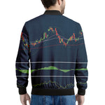 Stock Candlestick And Indicators Print Men's Bomber Jacket
