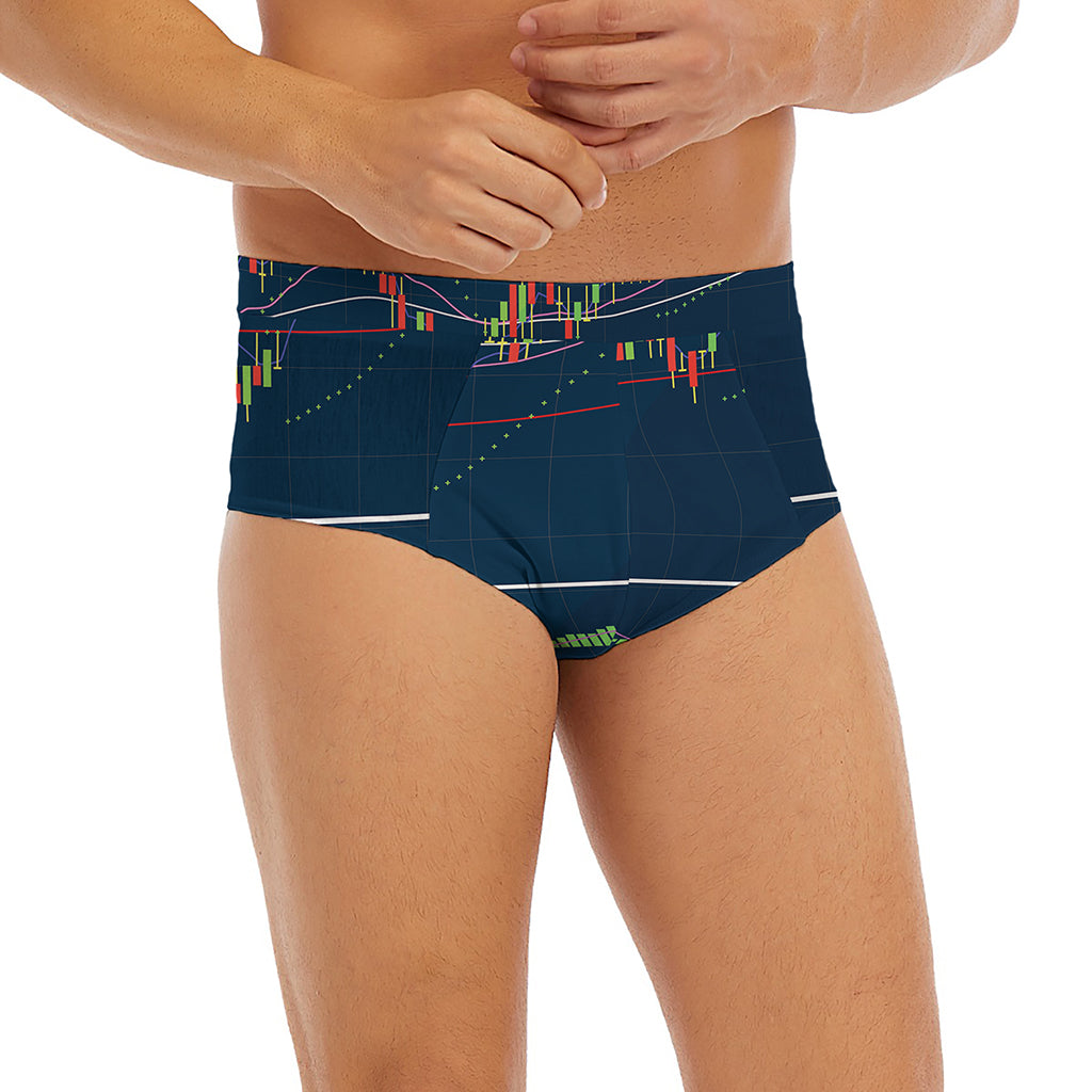 Stock Candlestick And Indicators Print Men's Briefs