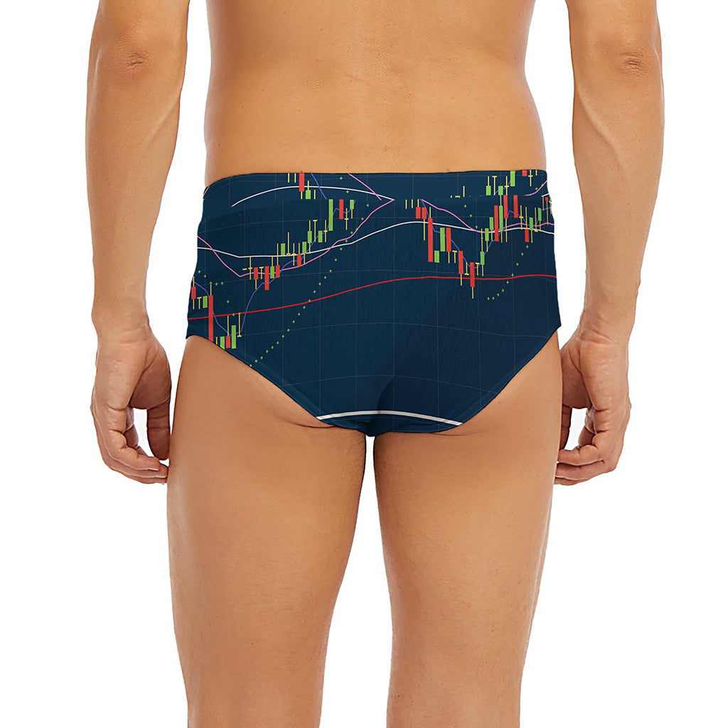 Stock Candlestick And Indicators Print Men's Briefs