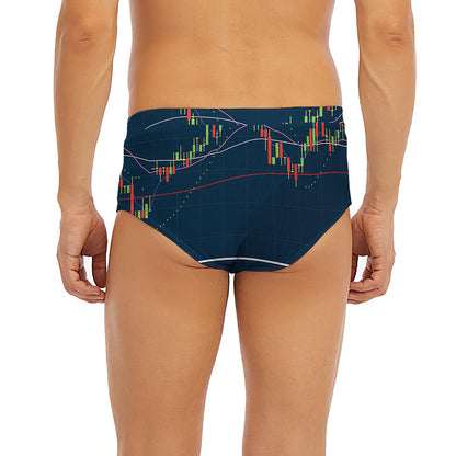 Stock Candlestick And Indicators Print Men's Briefs