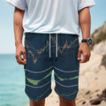 Stock Candlestick And Indicators Print Men's Cargo Shorts